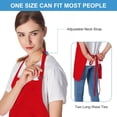 thumbnail image 5 of Pakyozj 2 Pack 3 Pockets Adjustable Bib Apron Chef Kitchen Cooking Aprons for Women Men, 5 of 7