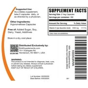 BulkSupplements Vitamin C Powder - Ascorbic Acid, Vitamin C Supplement - Vegan, 2 Capsules per Serving (1000mg), 360 Count