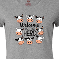 thumbnail image 4 of Inktastic Welcome to the Herd with cute Black and White Holstein Cows Women's T-Shirt, 4 of 5