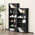 thumbnail image 2 of ZUNMOS 5 Shelf Bookcase, 53 Inch Tall Open Industrial Standing Bookshelf Large Storage for Home Office, Living Room, Bed Room, Black, 2 of 7