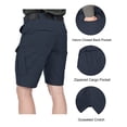 thumbnail image 4 of Men's Tactical Cargo Shorts 9.5 Inches Waterproof Ripstop Elastic Waist BDU Work Shorts Hiking, 4 of 5