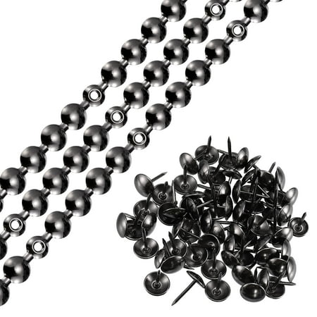 

Uxcell 3Pack 1Meter Glossy Upholstery Tacks Strips Trim Sofa Decorative Nails Gray