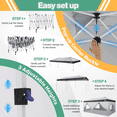 thumbnail image 6 of SANOPY 10' x 20' Pop Up Instant Canopy Tent with Push Center Lock, Air Vent, Removable Sidewalls & Reflective Strips Outdoor Shelter for Party, Camping, Beach, Market, White, 6 of 7