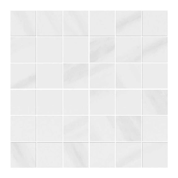 The Tile Life Piave Bianco 4" x 4" Matte Porcelain Mosaic Tile Sample