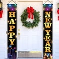 thumbnail image 5 of Banner de puerta de feliz año nuevo, letrero de bienvenida de feliz año nuevo para suministros de fiesta de víspera de año nuevo 2025 Decoración de puerta, 5 of 5