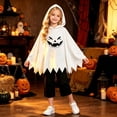 thumbnail image 2 of JAJAHO Toddler Boys Girls Halloween Outfits Ghost Poncho Hoodie And Capris 2 Piece Sets Kids Halloween Clothes 3M-9T, 2 of 5