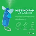 thumbnail image 3 of O2Cool Pocket Sport Misting Fan Blue with battery, 3 of 6