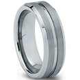 thumbnail image 2 of Charming Jewelers Tungsten Wedding Band Ring 6mm for Men Women Comfort Fit Beveled Edge Polished Lifetime Guarantee Size 13, 2 of 5