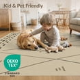 thumbnail image 4 of ODIKA 2'x3' Ivory Gray Geometric Design Washable Accent Rug Modern Pattern with Subtle Accents Pet Friendly, Bedside Mat for Bedroom, Nursery, RV, 4 of 7