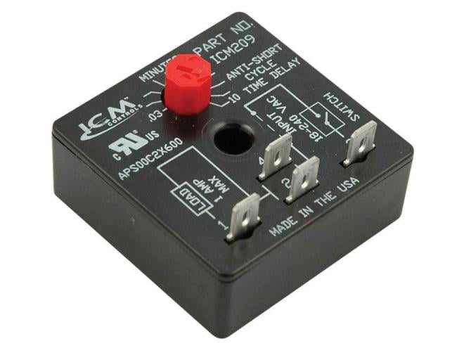 ICM Controls ICM253 Post Purge Fan Delay Timer 12-390 Second Adjustable Timing for sale online 