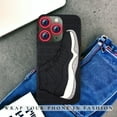 thumbnail image 6 of QuAngy Assureify Case for iPhone 13 – 3D Sneaker Shoe Design, Black-gray TPU Fashion Case, Rugged Shockproof Bumper, 360° Full Protection with Screen Protector, 6 of 9