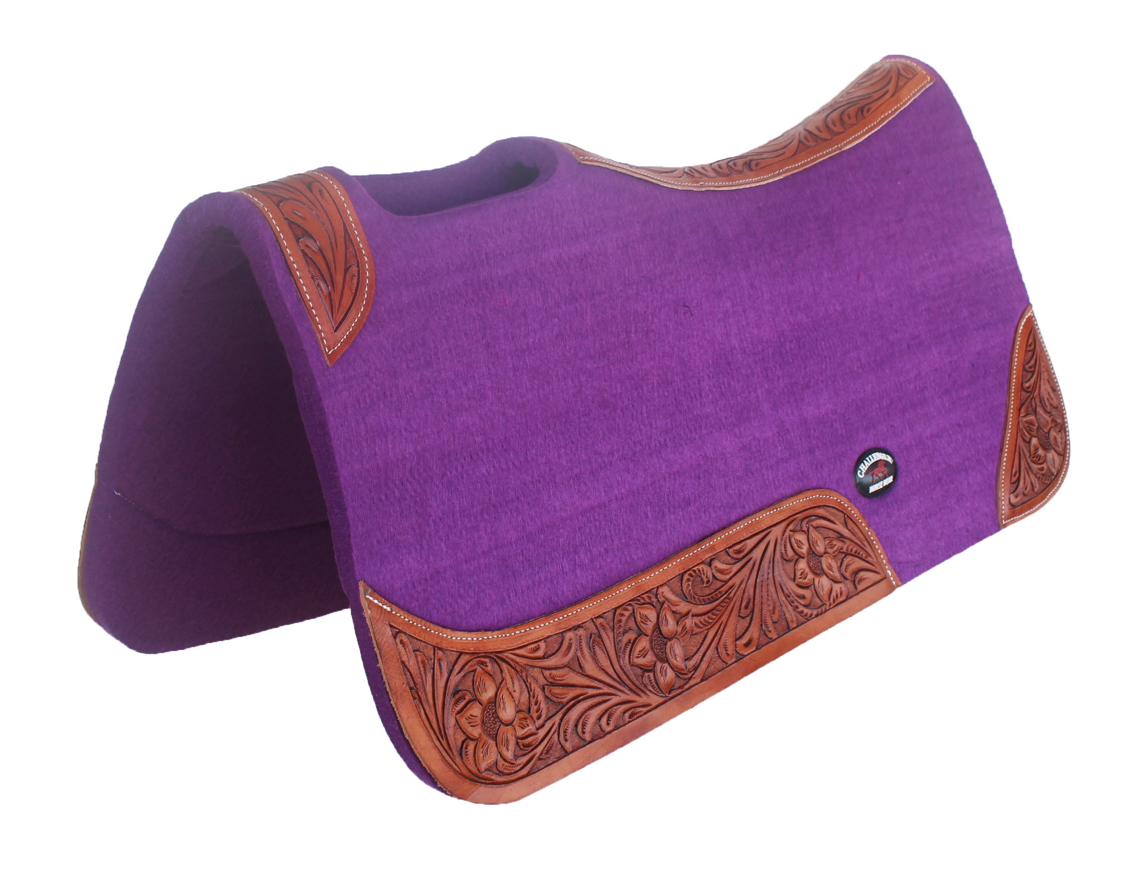 Horse SADDLE PAD Western Contoured Wool Felt Therapeutic Purple 39177PR