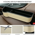 thumbnail image 4 of Tignapoo Brown ABS & PU Leather Car Seat Gap Organizer for Driver Side, Compact Storage Box (27x8.5x14cm), 4 of 7