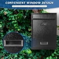thumbnail image 6 of Locking Wall Mount Mailbox, Mail Boxes with Combination Lock for Outside, Security Cash Key Letter Drop Box with Code for House Office School,12.4H x 8.54L x 3.35W Inches, Black, 6 of 7