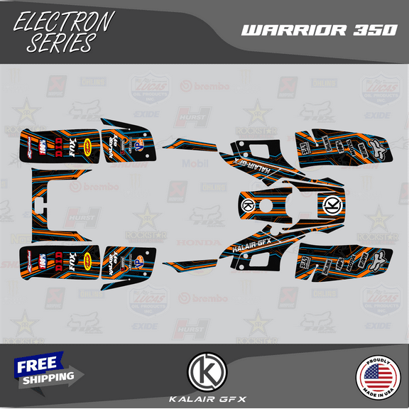 Kalair GFX Graphics Kit for Yamaha WARRIOR 350 (All Years) Electron Series