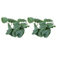 thumbnail image 3 of Artificial Reptile Plant, Artificial Plastic Plant 2PCS Easy Care Soft Texture Easy To Install With Suction Cup For Reptile Pet Nests For Fish Tanks Watermelon Leaves, 3 of 8