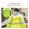 thumbnail image 5 of GloWear 8366 Class 3 Lightweight Hi-Vis Rain Jacket, Polyester, Small, Lime, Ships in 1-3 Business Days | Bundle of 5 Each, 5 of 8