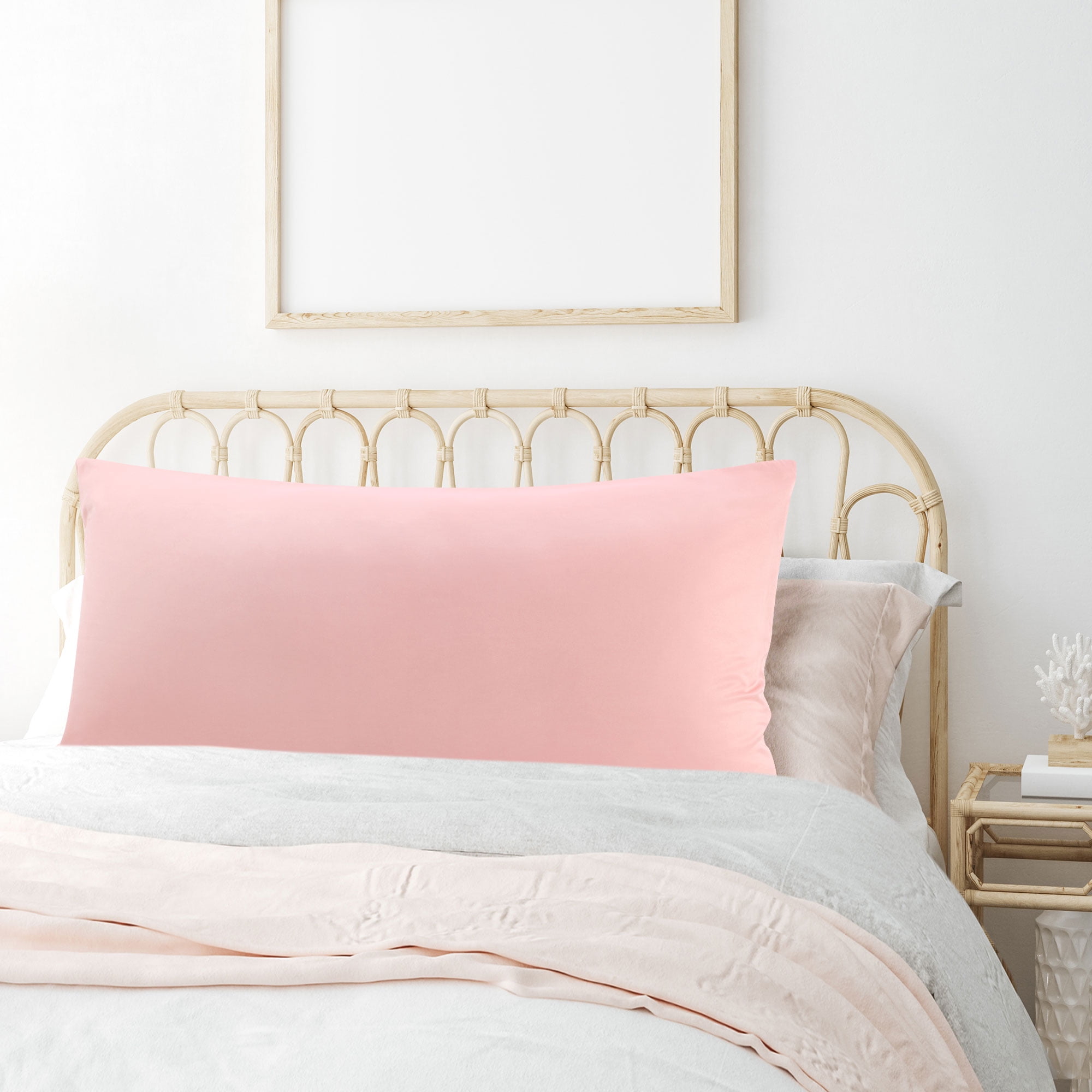 Unique Bargains Zipper Closure Body Pillowcase 1Pc Pink 20"x54"