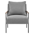 thumbnail image 2 of npd furniture and more Quinton Fabric Arm, Boucle Gray Accent Chair, 2 of 8