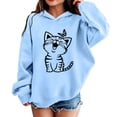 thumbnail image 2 of Vividxx Hoodies For Girls Fashionable Cartoon Print Long Sleeve Hooded Sweatshirts Kids Casual Pullover Autumn Outerwear Streetwear 4-5 Years, 2 of 4