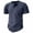 Dark Blue, variant on JIAYUE Men's T Shirt Summer Lightweight Button Down Crew Neck Short Sleeve Solid Color Casual Tees For Everyday Wear