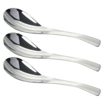Troglfold meal spoon 3pcs Stainless Steel Soup Spoons - Small Size,5.31"X1.38"X0.1"