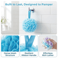 thumbnail image 4 of Extra Large Loofah Sponge, 4 Pack Shower Loofah Bath Sponge, 5.9 Inch Colorful Mesh Shower Sponge Loofa Luffa for Gentle Exfoliating Bath & Shower, 4 of 7