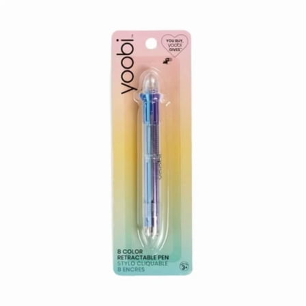 8" 1 Retractable Ballpoint Pen -Multicolor Clicky Pen with 1.0mm Point, Stationery & Office Supplies