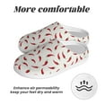 thumbnail image 6 of Fotbe Chili Pattern Women's Fuzzy Curly Fur Memory Foam Loafer Slippers Indoor Outdoor Slippers Winter Home Shoes-40/41, 6 of 7
