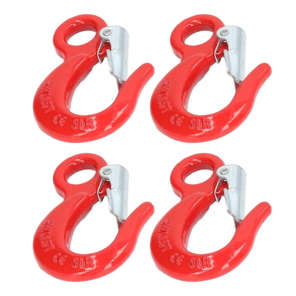 Yajisi 4‑Pack Heavy‑Duty Slip Hook – Alloy Steel, Thickened Design, High‑Temp Quench, Anti‑Detachment Snap, Ideal for 1.5‑Ton Lifting