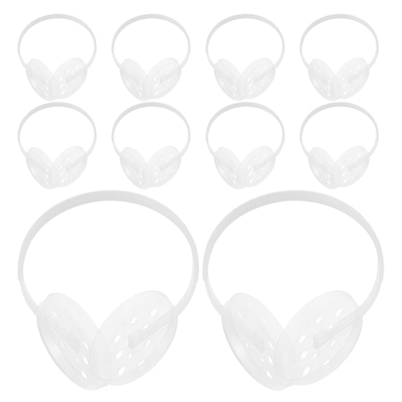Uonlytech 10Pcs Plastic Earmuff Making Frame DIY Stand Elastic Support Warm Ear Cover Organizer