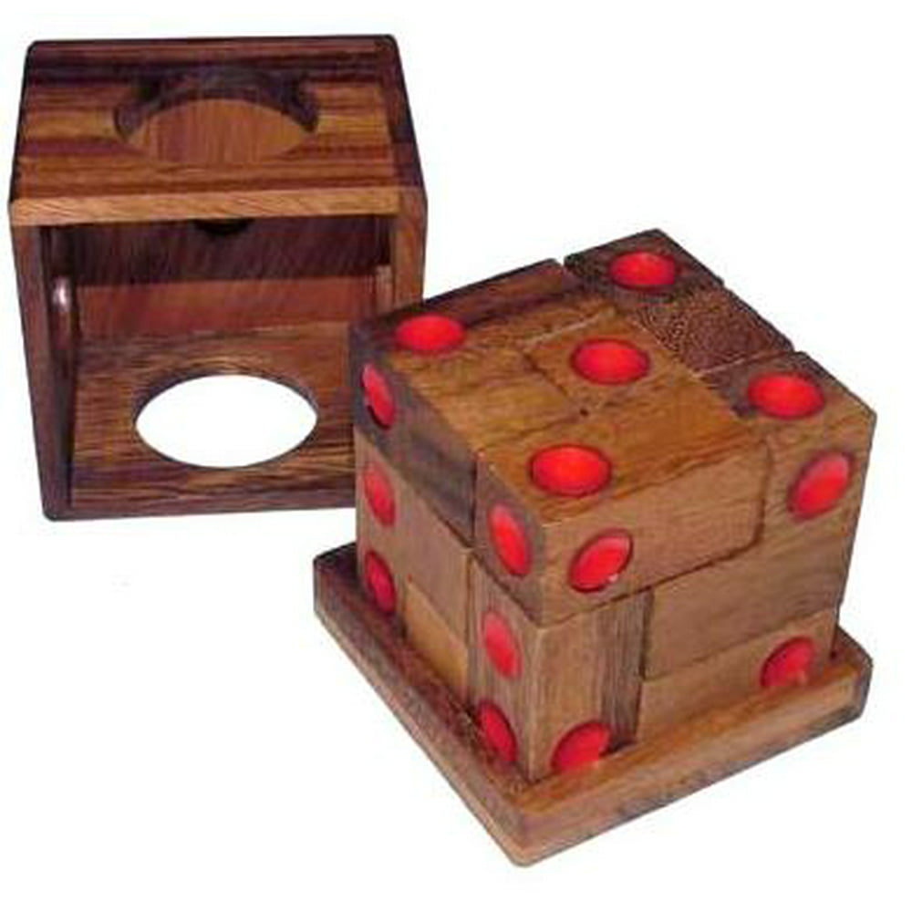 Dice Cube - 3D Wooden Brain Teaser Puzzle - Walmart.com - Walmart.com