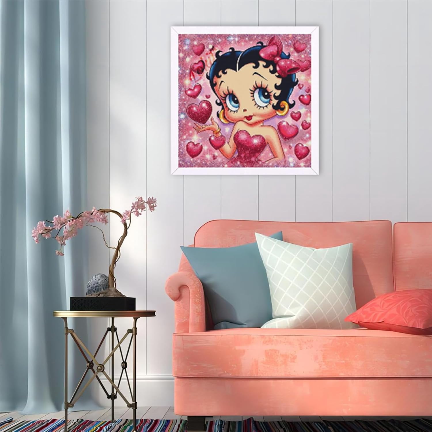Diamond Painting Kits for Adults,5D Cartoon DIY Diamond Art for Adults,Round Full Drill Diamond Art Kits for Gift Home Wall Decor (Without Frame,16x16inch)
