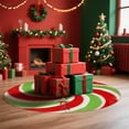 thumbnail image 3 of Christmas Red and Green Tree Skirt, 36 Inch Candy Swirl Stripe Trees Mat for Winter Merry Christmas Halloween Indoor Home Holiday Party Decorations, 3 of 6
