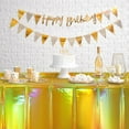 thumbnail image 5 of Iridescence Plastic Tablecloth, Shiny Disposable Rectangle Table Cover Holographic Foil Tablecloth Iridescent Party Decoration Birthday Bridal Wedding Christmas, 54" x 108", 5 of 7