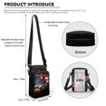 thumbnail image 6 of HELLHERO Wolf American Flag Pattern Messenger Bag with 2 Layers Women Messenger Bag Trendy Polyester, 6 of 7