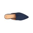 thumbnail image 4 of Women's Flat Mules Point Toe Loafer Mule Flats Backless Slip On Slides Loafer Shoes, 4 of 5