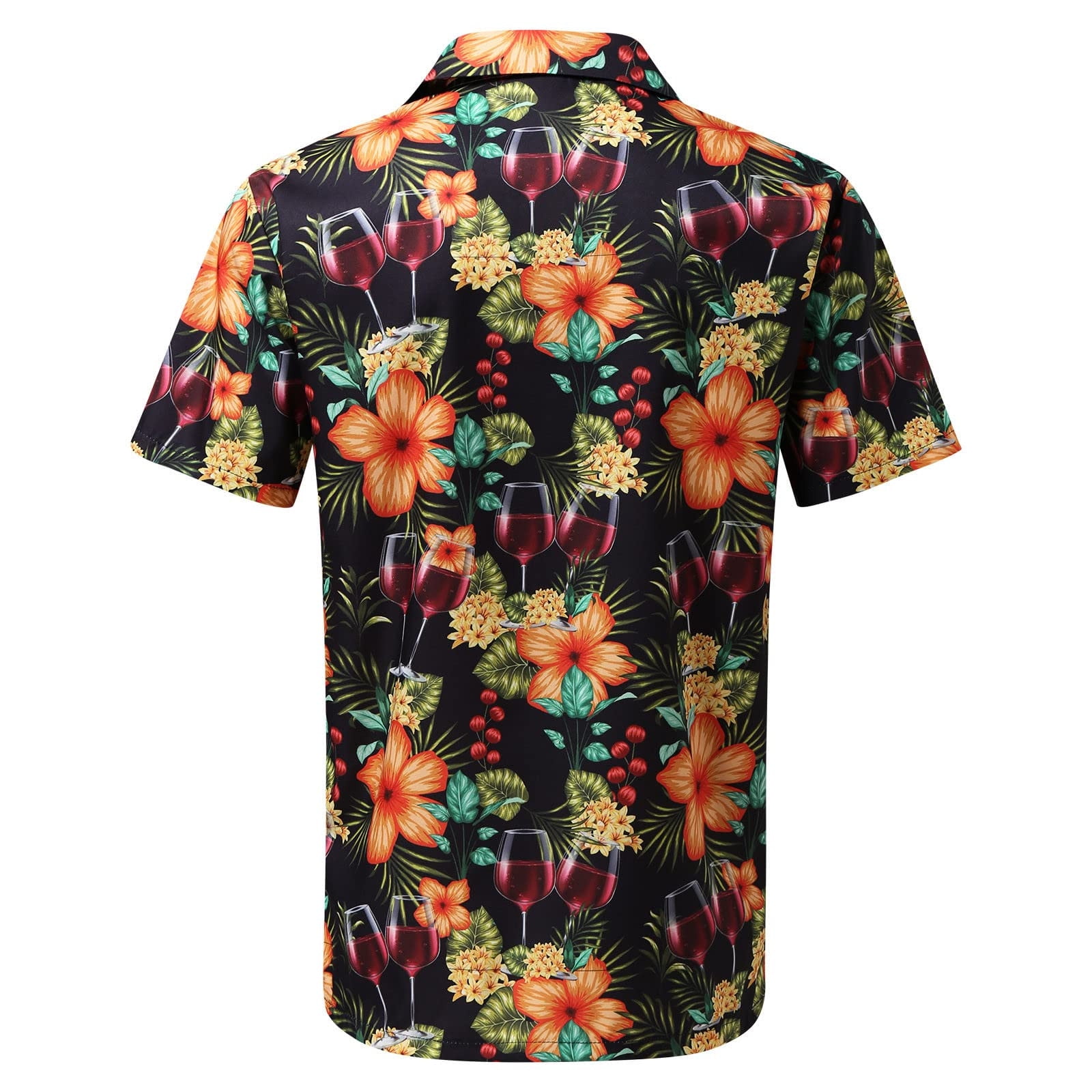 King KAMEHA Hawaiian Shirt Men Funky Casual Button Down Shortsleeve Unisex Flowers Beach Party Flower Hibiscus