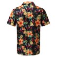 thumbnail image 4 of Camisa de manga corta con solapa y estampado hawaiano para hombre Pompotops  oipoqjl24910, 4 of 6