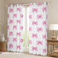 thumbnail image 2 of Erosebridal Girls Pink Bowknot Black Out Curtains For Kids,Ribbon Bowtie Kawaii Bows Curtains Pack of 2 (42x63 Each), 2 of 7