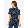 thumbnail image 2 of Woman Within Plus Size Perfect Printed Short-Sleeve V-Neck Tee, 2 of 6