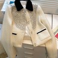 thumbnail image 1 of Chaqueta de lentejuelas de alta calidad para mujer, abrigo elegante de cuentas de industria pesada, abrigo corto exquisito y elegante, prendas de vestir exteriores, 1 of 5