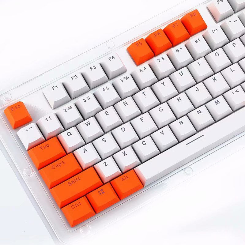 Orange Hand Painting Sun Weather Keycap Mechanical Keyboard PBT Gaming Upgrade Kit