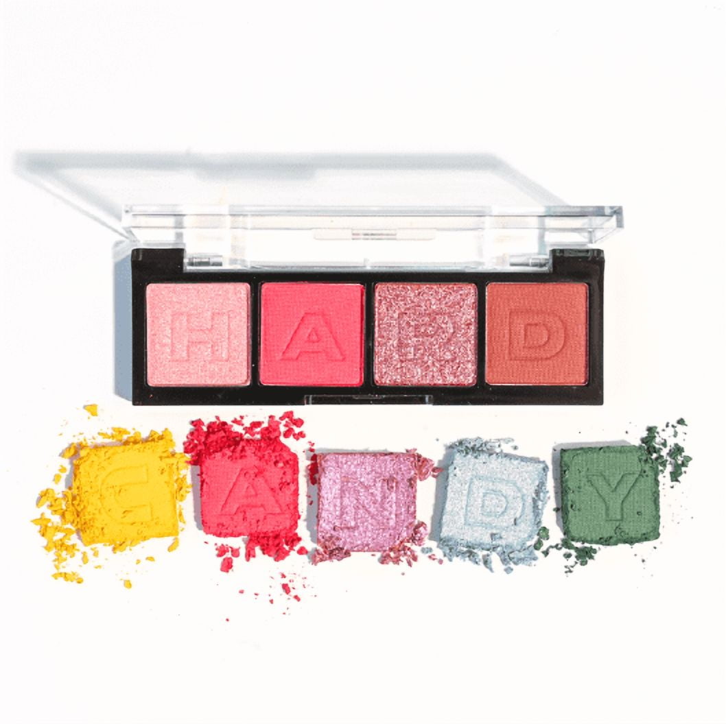 Hard Candy, Moods Shadow Palette, 4 Bold & Buildable Monochromatic Shades, PURR, .10oz, Monochromatic shades, 3g