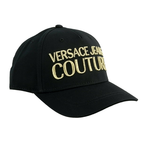 Versace Jeans Couture Black/Gold 100 Cotton Mid Visor Cap Walmart