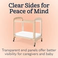 thumbnail image 5 of Foundations Serenity Compact 4-Panel Clearview Crib with 3" Foam Mattress, Locking Casters, Natural Wood, 5 of 8