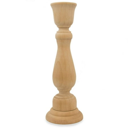 7 Inch Candlelight Holder - Blank Unfinished Wooden Candle Holder 7 Inches