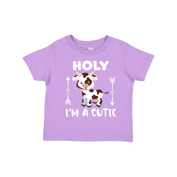 Inktastic I'm a Cutie White and Brown Holstein Cow with Arrows Boys or Girls Toddler T-Shirt