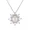White, variant on 925 Sterling Silver Snowflake 18 Inches White Rhodium Necklace For Women