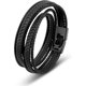 thumbnail image 1 of SERASAR | Pulsera Envolvente de Cuero de Primera Calidad [Wrap] para Hombre en Negro y Marrón | Diferent Longitud | Cierre de Acero Inoxidable | Iluye Joyero | Gran Regalo para Hombr, 1 of 5